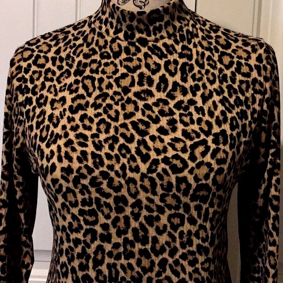Olivia Rae Tops - Leopard Print fitted top